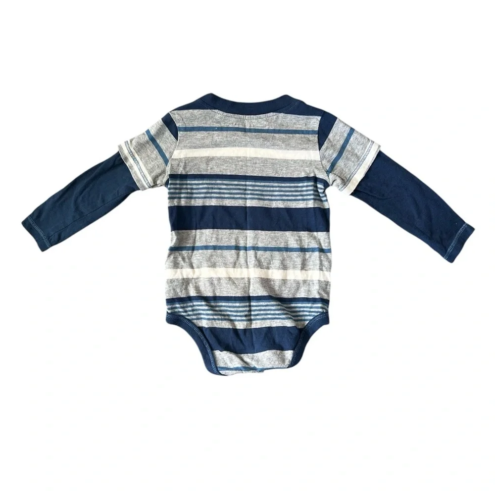 Burt’s Bees Striped Layer Onesie | 0-3M